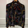 Blouse Jean Louis Scherrer vintage lavalliere années 80 TS/M