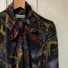 Blouse Jean Louis Scherrer vintage lavalliere années 80 TS/M