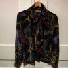 Blouse Jean Louis Scherrer vintage lavalliere années 80 TS/M