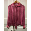 Blouse saint-Laurent vintage soie lavallière rose T3