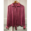 Blouse saint-Laurent vintage soie lavallière rose T3