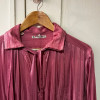 Blouse saint-Laurent vintage soie lavallière rose T3