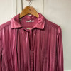 Blouse saint-Laurent vintage soie lavallière rose T3