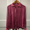 Blouse saint-Laurent vintage soie lavallière rose T3