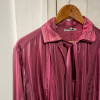 Blouse saint-Laurent vintage soie lavallière rose T3