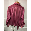 Blouse saint-Laurent vintage soie lavallière rose T3