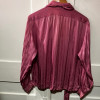Blouse saint-Laurent vintage soie lavallière rose T3