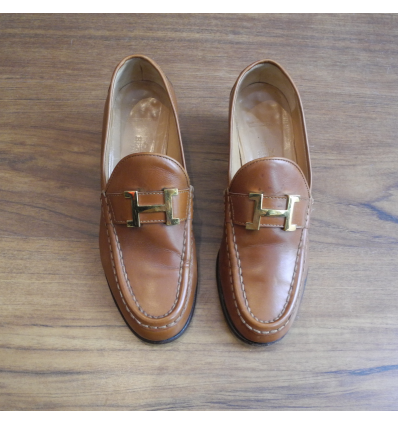Mocassins Hermès cuir taille 36