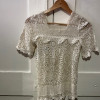 Top crochet vintage hippy chic TS