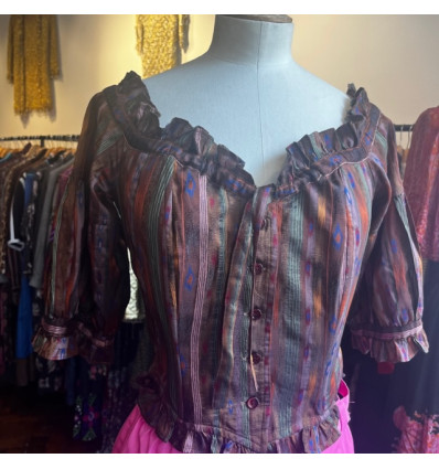Blouse Kenzo vintage ikat T38