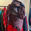 Chale Christian Dior vintage laine imprimé cachemire