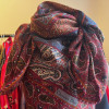 Chale Christian Dior vintage laine imprimé cachemire
