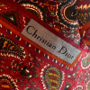 Chale Christian Dior vintage laine imprimé cachemire