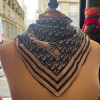 Carré Christian Dior monogramme vintage coton