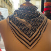 Carré Christian Dior monogramme vintage coton