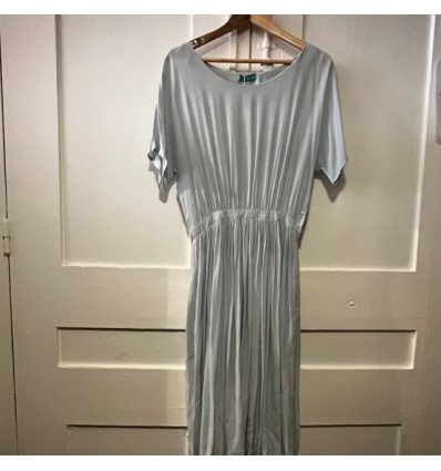 Robe Cacharel vintage soie bleu pale