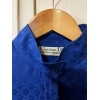 Blouse vintage Christian Dior monogramme soie bleue TM/L