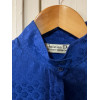 Blouse vintage Christian Dior monogramme soie bleue TM/L