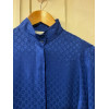 Blouse vintage Christian Dior monogramme soie bleue TM/L