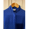 Blouse vintage Christian Dior monogramme soie bleue TM/L