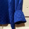 Blouse vintage Christian Dior monogramme soie bleue TM/L