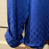 Blouse vintage Christian Dior monogramme soie bleue TM/L