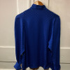 Blouse vintage Christian Dior monogramme soie bleue TM/L