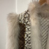 Gilet sans manches renard et soie vintage