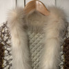 Gilet sans manches renard et soie vintage