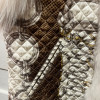 Gilet sans manches renard et soie vintage