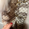 Gilet sans manches renard et soie vintage