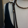 Petit sac en cuir tressé chocolat