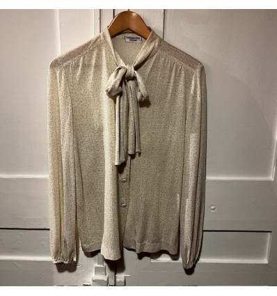 Blouse Hermes vintage lavallière chinée TL
