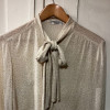 Blouse Hermes vintage lavallière chinée TL