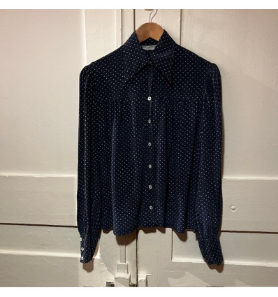 Blouse Ted Lapidus vintage soie pois