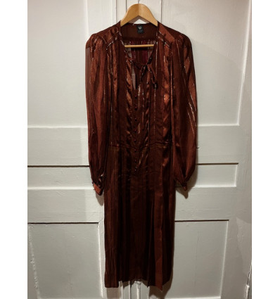 Robe Emanuel Ungaro vintage soie lamée or