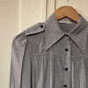 Blouse Ted Lapidus vintage soie style officier TS