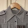 Blouse Ted Lapidus vintage soie style officier TS