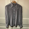 Blouse Ted Lapidus vintage soie style officier TS