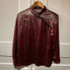 Blouse Nina Ricci vintage lamée rose TM/L