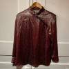 Blouse Nina Ricci vintage lamée rose TM/L