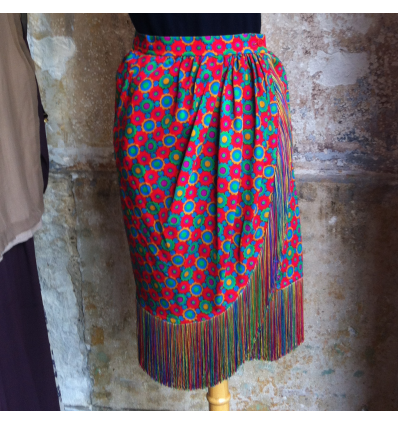 Jupe Yves Saint-Laurent vintage franges