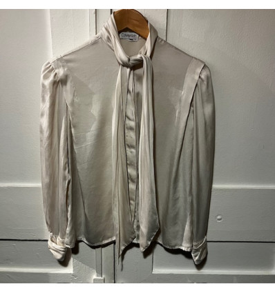 Blouse soie Calvin Klein vintage TS lavallière