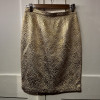 Jupe Thierry Mugler vintage brocard lamé or