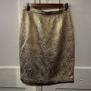 Jupe Thierry Mugler vintage brocard lamé or