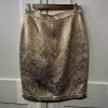 Jupe Thierry Mugler vintage brocard lamé or