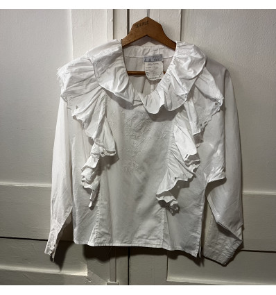 Blouse Emmanuelle Khanh vintage TS frou frou