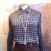 Blouse Celine vintage soie pied de poule
