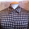 Blouse Celine vintage soie pied de poule