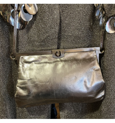 Sac cuir Charles Jourdan vintage cuir métallisé